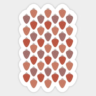 Strawberry pattern in natural shades Sticker